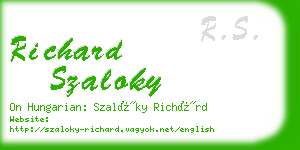 richard szaloky business card